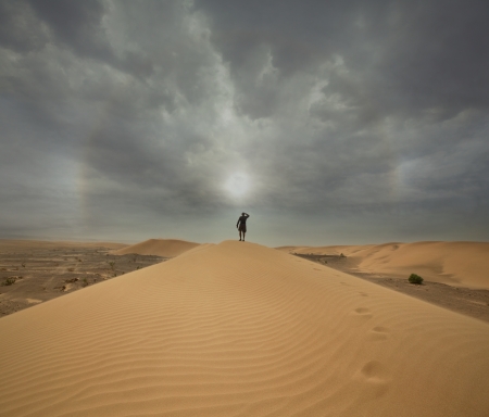 Hike in desert