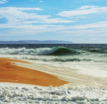 Wave on the beachの写真素材