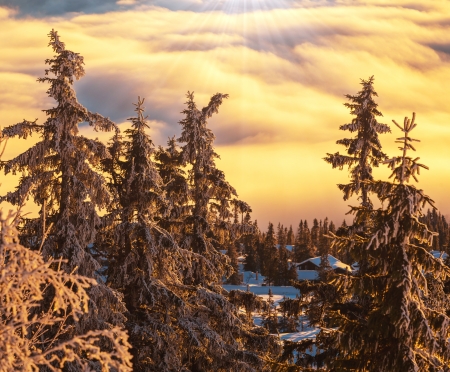 Winter mountainsの写真素材