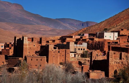 Kasbah of Ait Benhaddou in Moroccoの写真素材