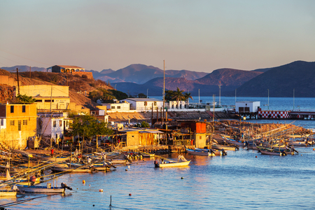 Fishing boats in Mexicoのeditorial素材
