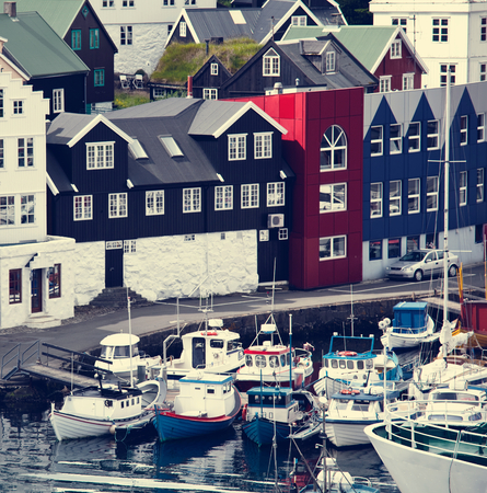 Vintage style of Faroe islandsのeditorial素材