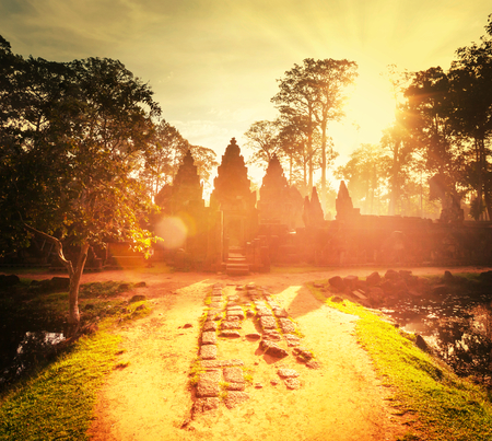 Ancient  temple Koh Ker,Cambodiaの写真素材