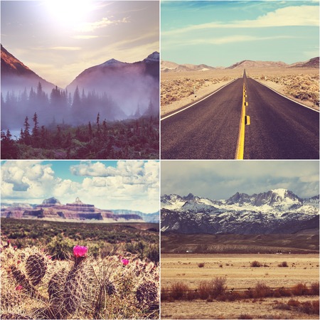 American theme collageの写真素材