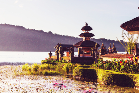 Pura Ulun Danu temple, Bali, Indonesiaの写真素材
