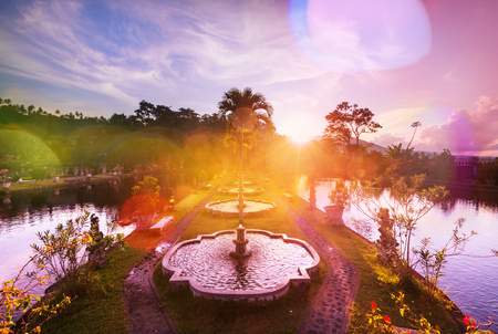 Water Palace, Bali, Indonesiaの写真素材