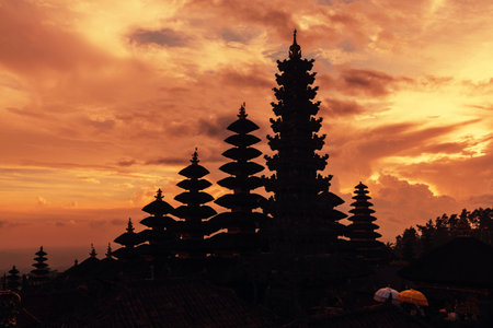 Country temple in Baliの写真素材