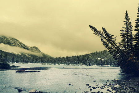 Glacier National Park, Montana.Winter.の写真素材