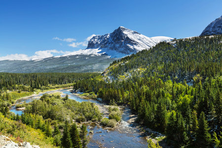 Glacier National Park, Montana.の写真素材