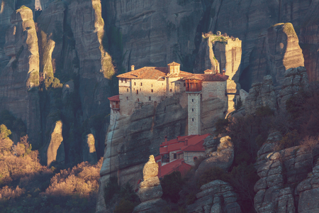 Meteora monasteries in Greece.の写真素材