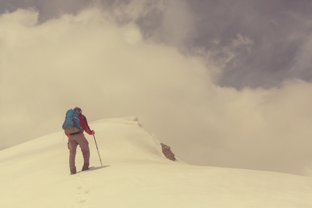 Ascent to Olympus in aprilの写真素材