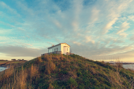 Little chapel in Greeceの写真素材