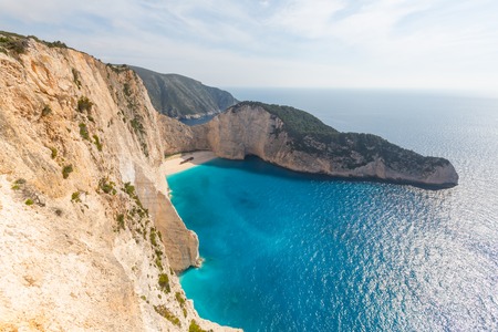 Beautiful sea landscapes on Zakynthos Island in Greeceの写真素材