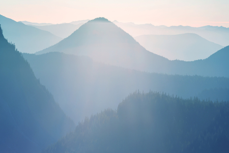Mountain silhouetteの写真素材