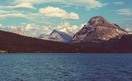 Bow Lake, Icefields Parkway, Banff National Park, Canadaの写真素材