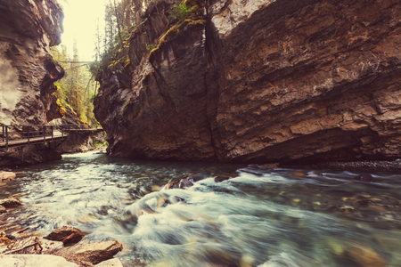 Johnston Canyon in Banff NP, Canadaの写真素材