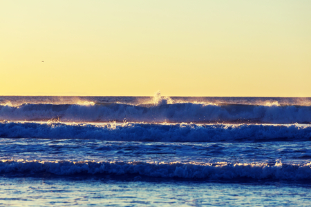 The wave on the beachの写真素材