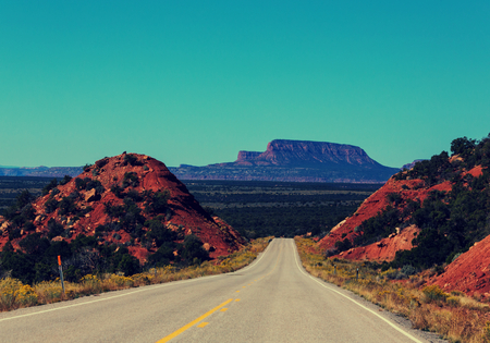 Road in prairie countryの写真素材