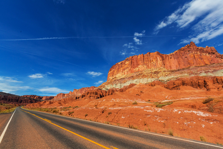 Sandstone formations in Utah, USA.の写真素材