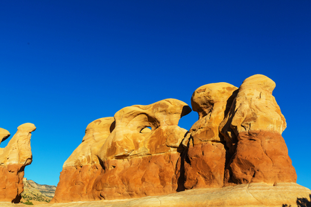 Sandstone formations in Utah, USA.の写真素材