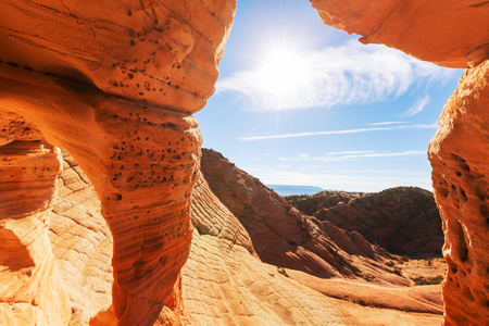 Sandstone formations in Utah, USA.の写真素材