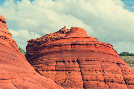 Coyote Buttes of the Vermillion Cliffs Wilderness Area, Utah and Arizonaの写真素材