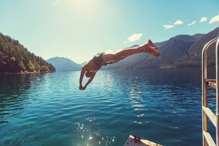 Lake Crescent at National Park, Washington, USAの写真素材