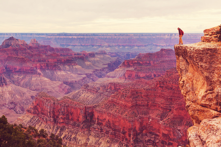 Hike in Grand Canyon National Parkの写真素材