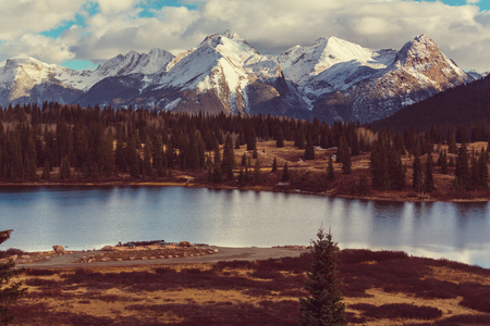 Mountain Landscape in Colorado Rocky Mountains, Colorado, United States.の写真素材