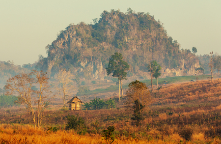 Rural landscapes in Northern Thailandの写真素材