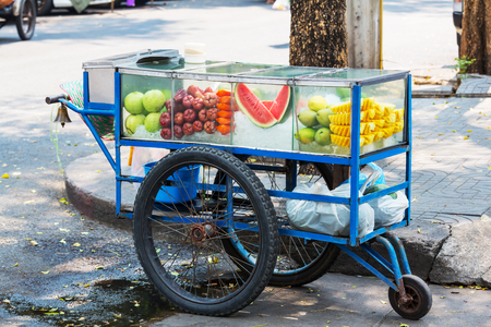 Thai fruit mobile cartの写真素材