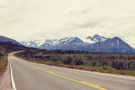 Highway in Alaska, United Statesの写真素材