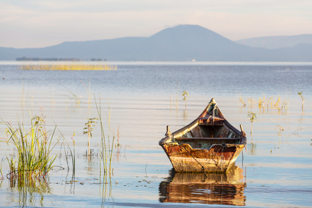 The fishing boats in Mexicoの写真素材