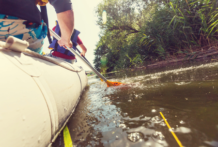Rafting team , summer extreme water sportの写真素材