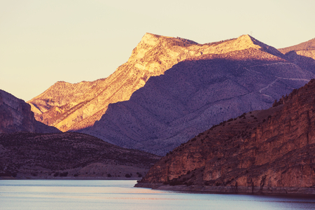 Lake in Turkey. Beautiful mountains landscapes.の写真素材