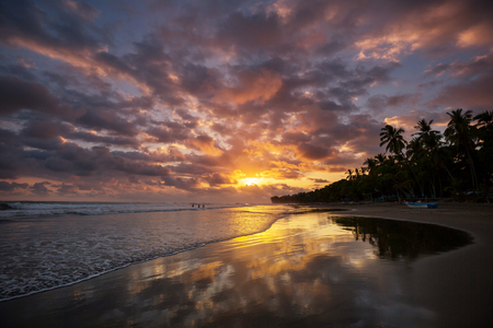 Beautiful tropical Pacific Ocean coast in Costa Ricaの写真素材