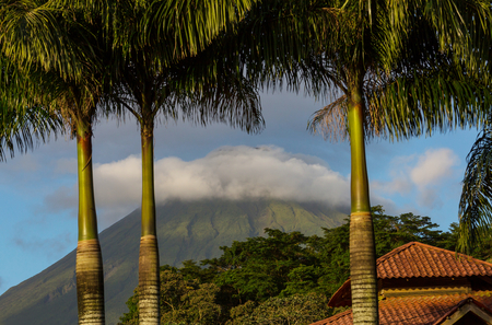 Scenic Arenal volcano in Costa Rica, Central Americaの写真素材