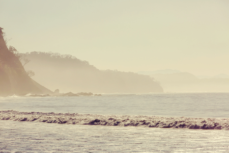 Beautiful tropical Pacific Ocean coast in Costa Ricaの写真素材