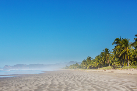 Beautiful tropical Pacific Ocean coast in Costa Ricaの写真素材
