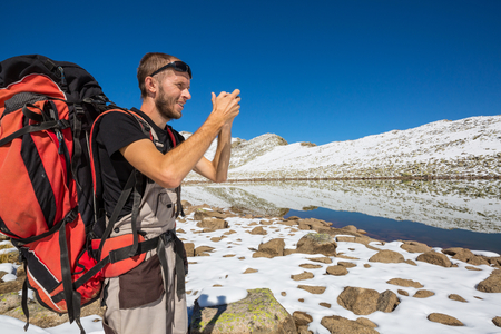 Hike in Kackar Mountains in eastern Turkey, autumn season.の写真素材