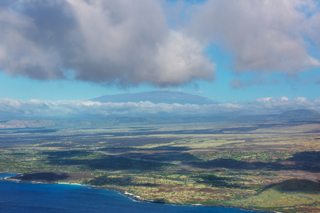 Big island Hawaii from aircraft viewの写真素材