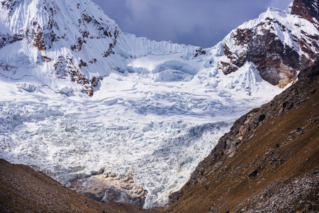 Beautiful mountains landscapes in Cordillera Huayhuash, Peru, South Americaの写真素材