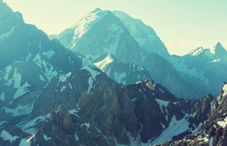 Beautiful landscape of Fann Mountains, Tajikistanの写真素材
