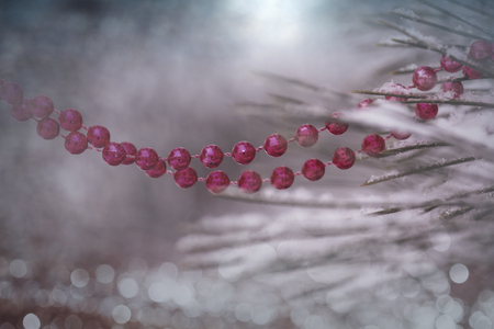 Beautiful traditional Christmas decor closeupの写真素材