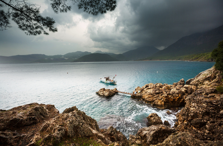 Beautiful sea coast  in Turkeyの写真素材