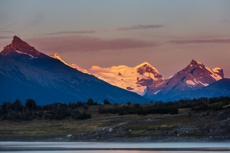 Beautiful mountain landscapes in Patagonia. Mountains lake in Argentina, South America.の写真素材
