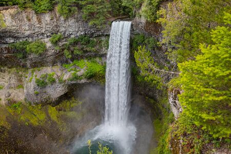 Beautiful Waterfall in Canadian mountains