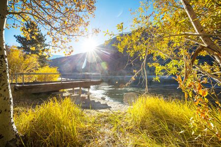 The beautiful lake in Autumn season