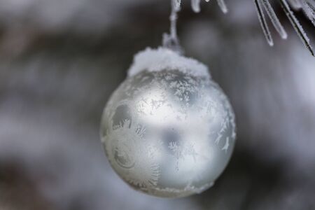 Beautiful traditional Christmas decor closeupの写真素材