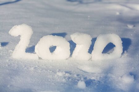 New Year 2020 date backgroundの写真素材